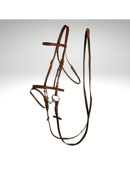 Bridon muserolle combinée SB – Sellerie Baude