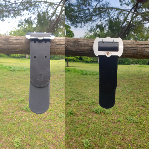 Collier en cuir pour vache boucle en inox 2