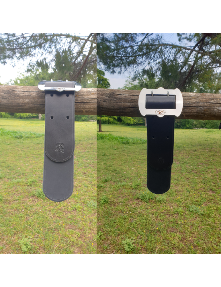 Collier en cuir pour vache boucle en inox