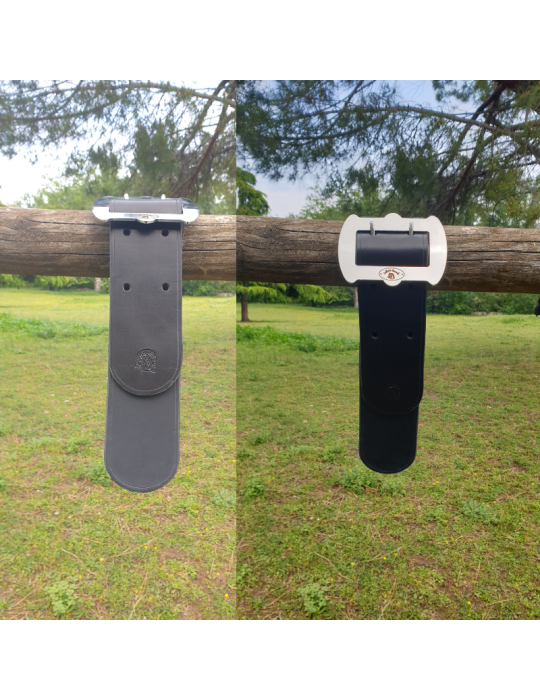 Collier en cuir pour vache boucle en inox