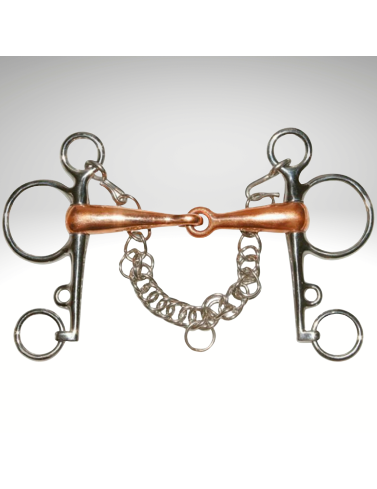 Mors pelham brisé cuivre