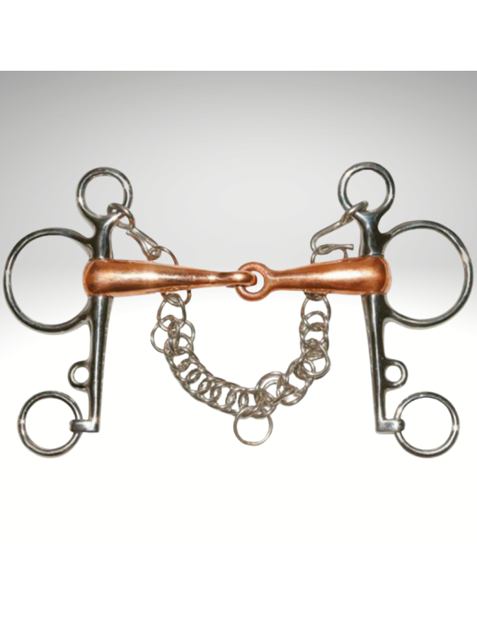 Mors pelham brisé cuivre