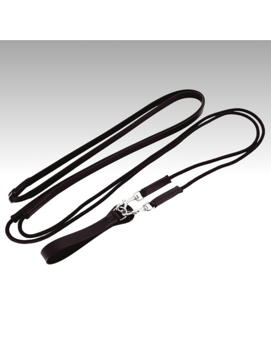 Rênes allemandes en cuir / corde NORTON – Sellerie Baude