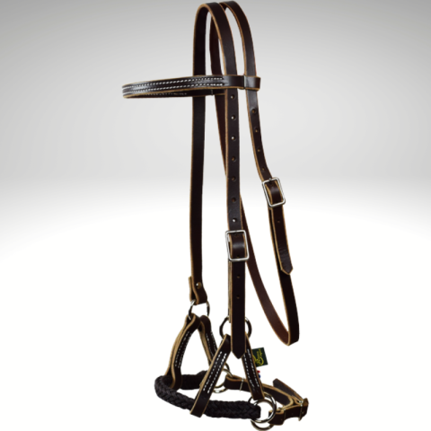 Side-pull cuir polytresse plate 2