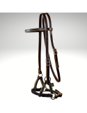 Side-pull cuir polytresse plate