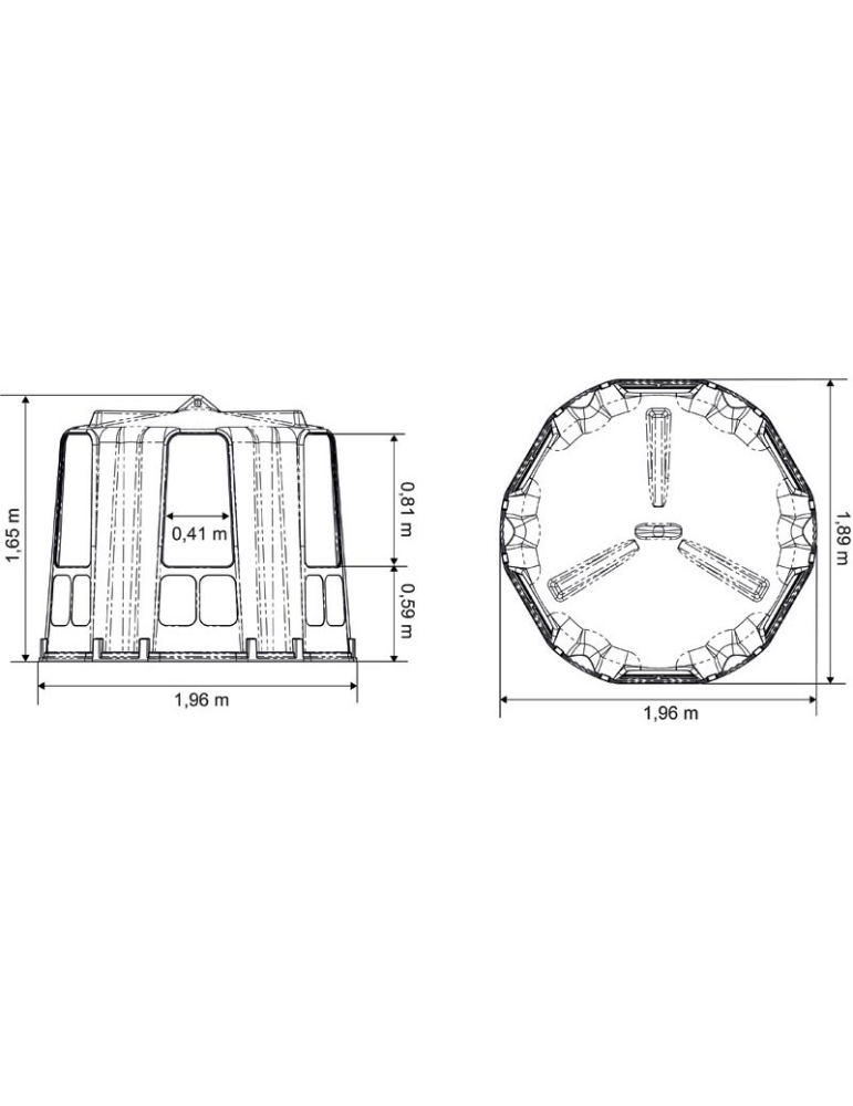 Râtelier de prairie RPE Medium sans fond