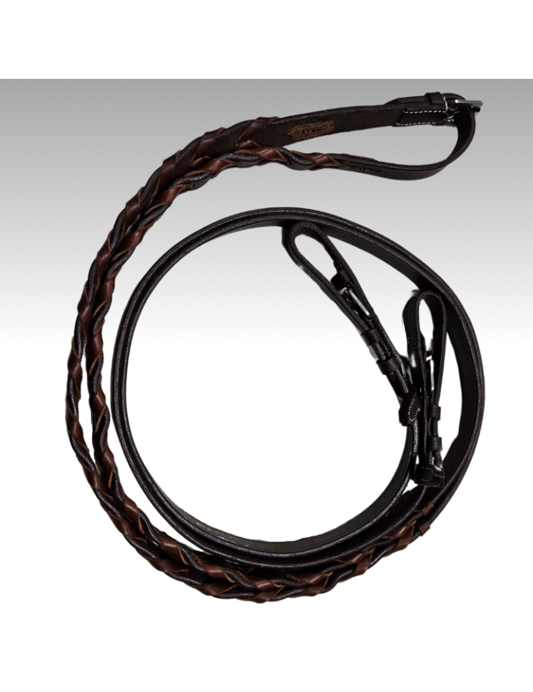 Rênes cuir tressé SB Rênes cuir tressé SB