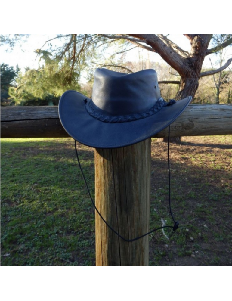 Lot de 2 chapeaux en cuir tresse derrière - SB