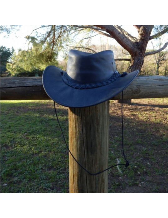 Lot de 2 chapeaux en cuir tresse derrière - SB