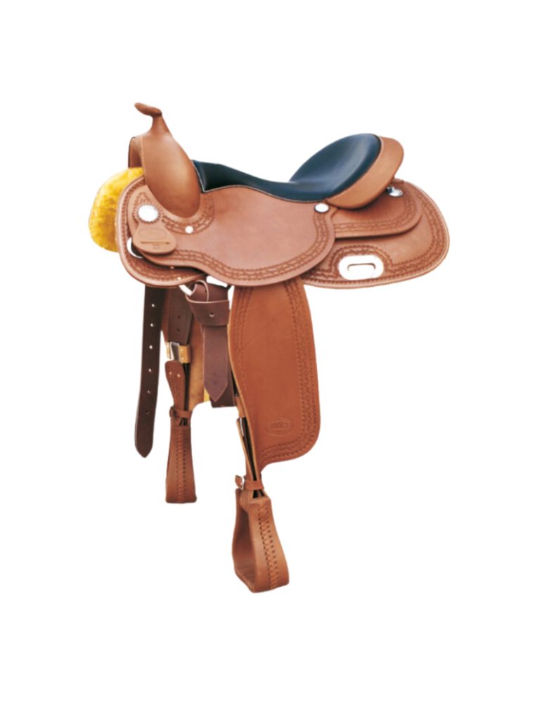 Selle western cuir marron, Tailles: 15,5"/16"/17’" Selle western cuir marron, Tailles: 15,5"/16"/17’"