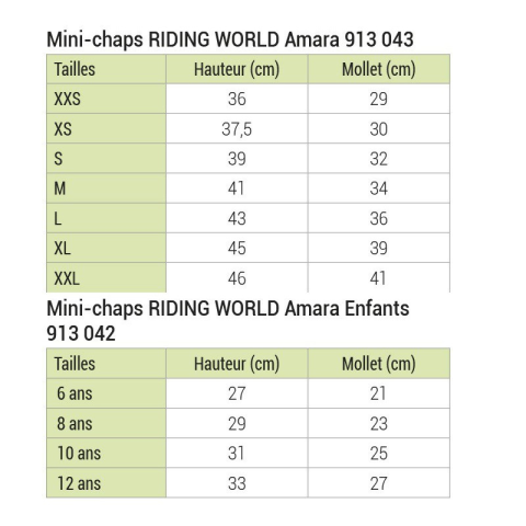 Mini-chaps Amara RIDING WORLD 2