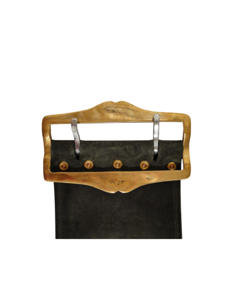 Collier pour vache, en cuir, boucle en laiton lisse Collier pour vache, en cuir, boucle en laiton lisse