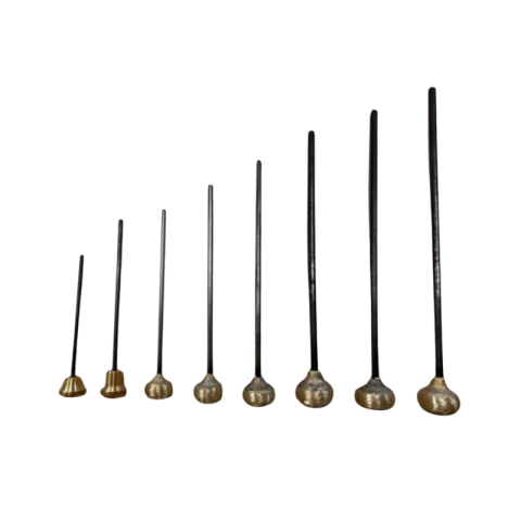 Battants tige cloche en bronze