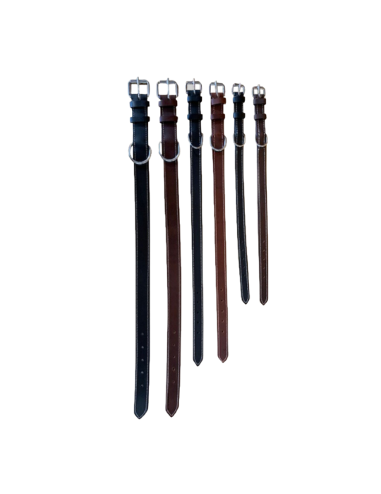 Collier pour chien en cuir, marron ou noir