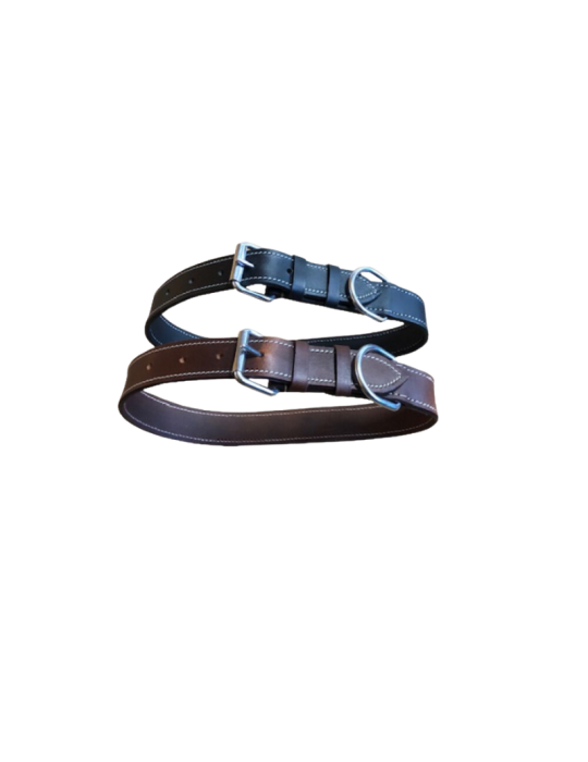 Collier pour chien en cuir, marron ou noir