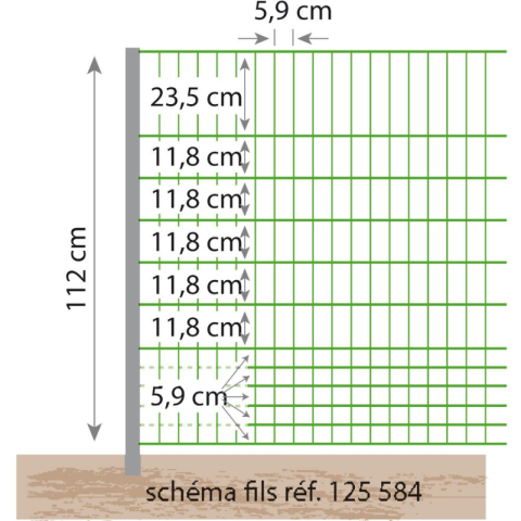 Filet électrifiable, 1,12 m - 50m , pour volaille BEAUMONT 2