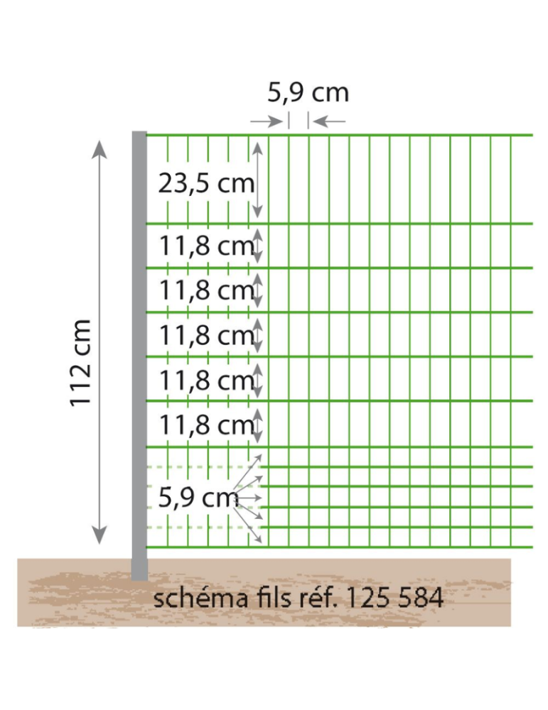 Filet électrifiable, 1,12 m - 50m , pour volaille BEAUMONT