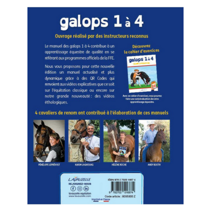 Manuel galops 1 à 4 avec vidéo - Lavauzelle