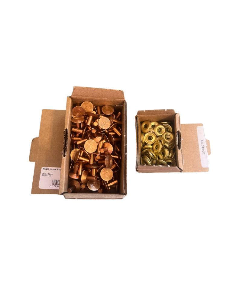 Rivets cuivre Contre rivures laiton