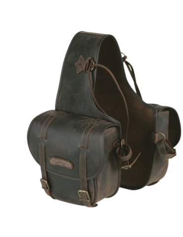 Sacoches arrière,en cuir, grande taille COMANCHEROS