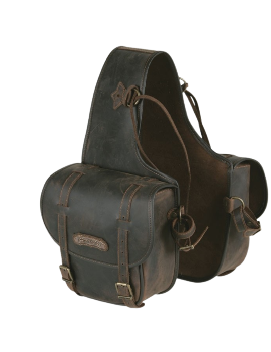 Sacoches arrière,en cuir, grande taille COMANCHEROS