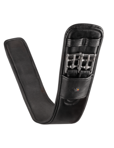 Sangle courte en cuir Contour 55cm noir 2