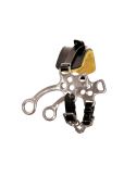 Hackamore en inox avec muserolle en cuir