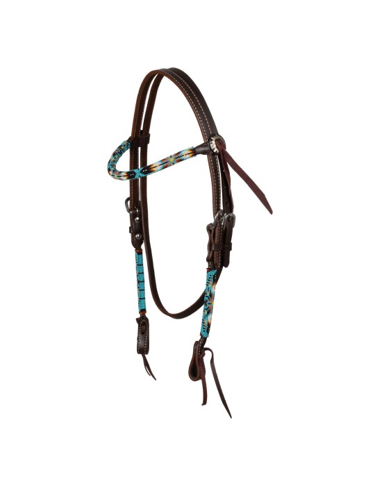 Bridon western huilé avec perles Navajo Sky