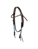 Bridon western huilé avec perles Navajo Sky