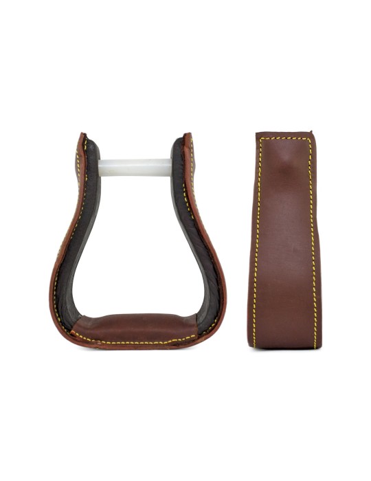 Étriers western en cuir