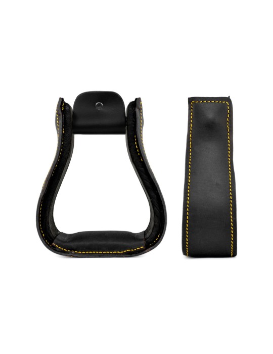Étriers western en cuir