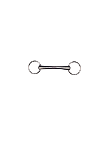 Mors filet 2 anneaux canon droit