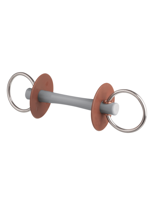 Mors de filet avec canon Comfort fin, anneau 7,5 cm - Beris