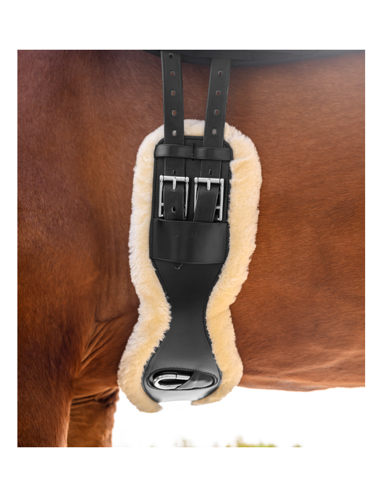 Sangle courte en cuir Waldhausen avec ECO Wool - Waldhausen