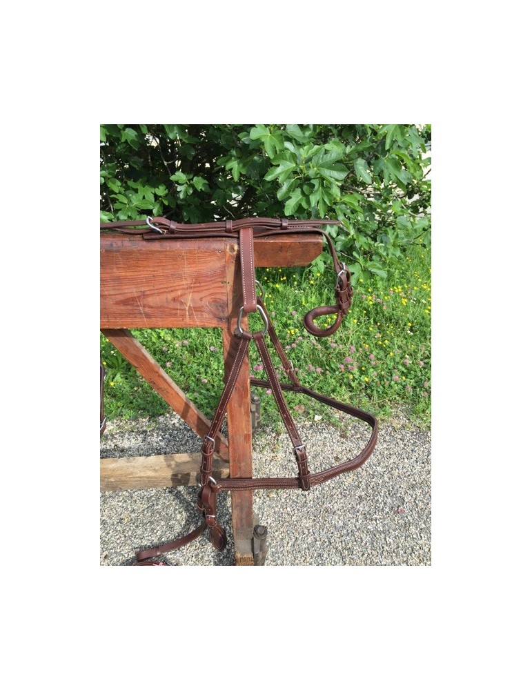 Harnais simple cuir doublé nylon SB