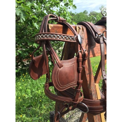 Harnais simple cuir doublé nylon SB 2