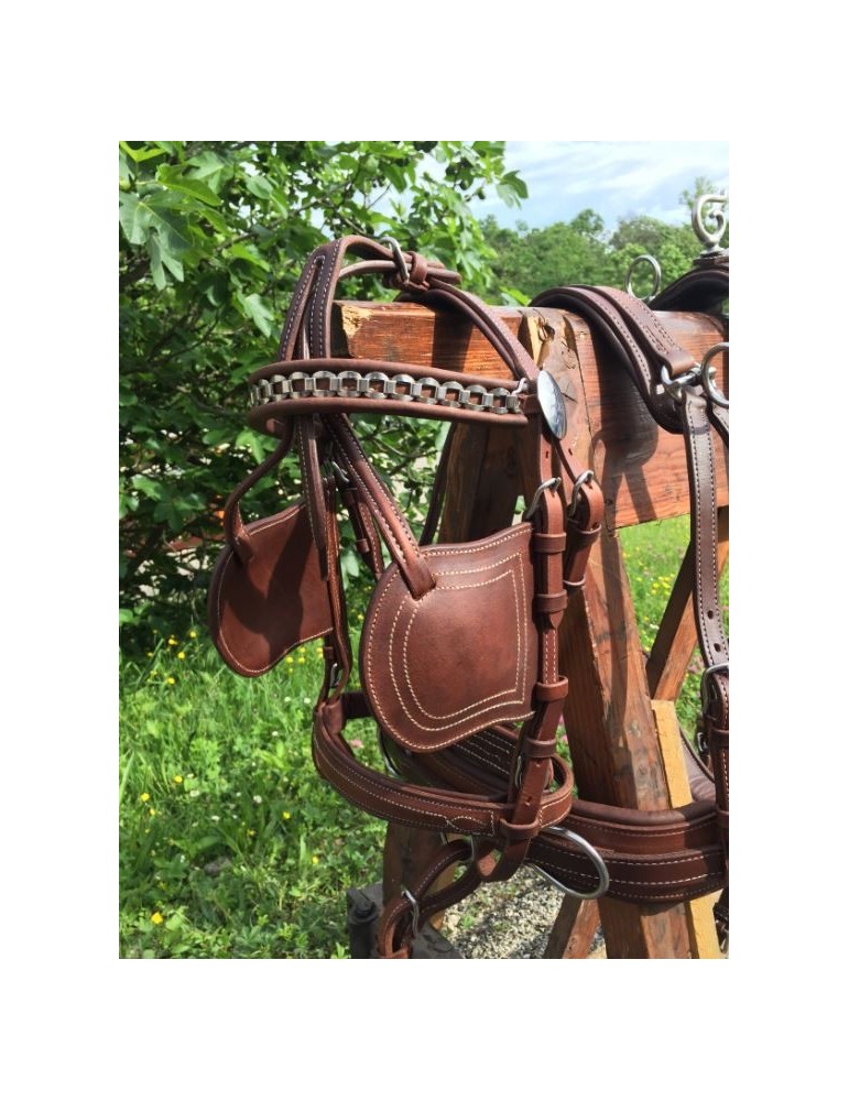 Harnais simple cuir doublé nylon SB