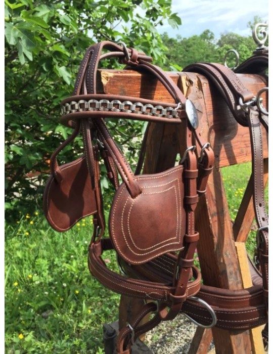 Harnais simple cuir doublé nylon SB