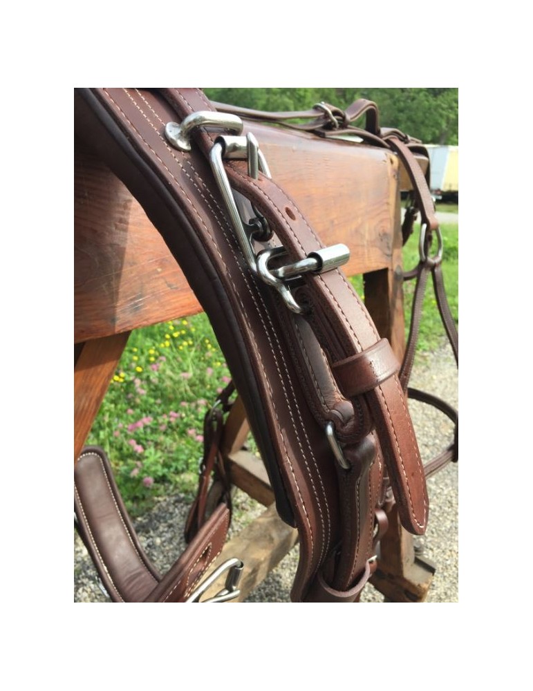 Harnais simple cuir doublé nylon SB