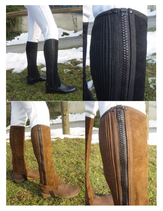 Mini-chaps cuir retourné - SB Mini-chaps cuir retourné - SB